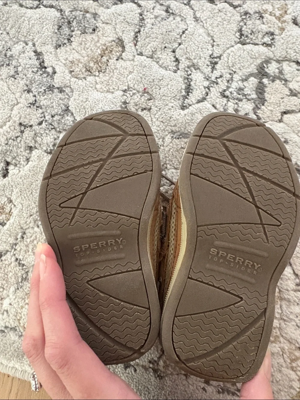 Sperry Kids Tan Suede Moccasin Boat Shoes